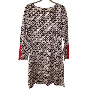 Hatley, Shift Dress, Long Sleeve, Pink on Sleeve w/ 5 Buttons, Women's sz M, L-